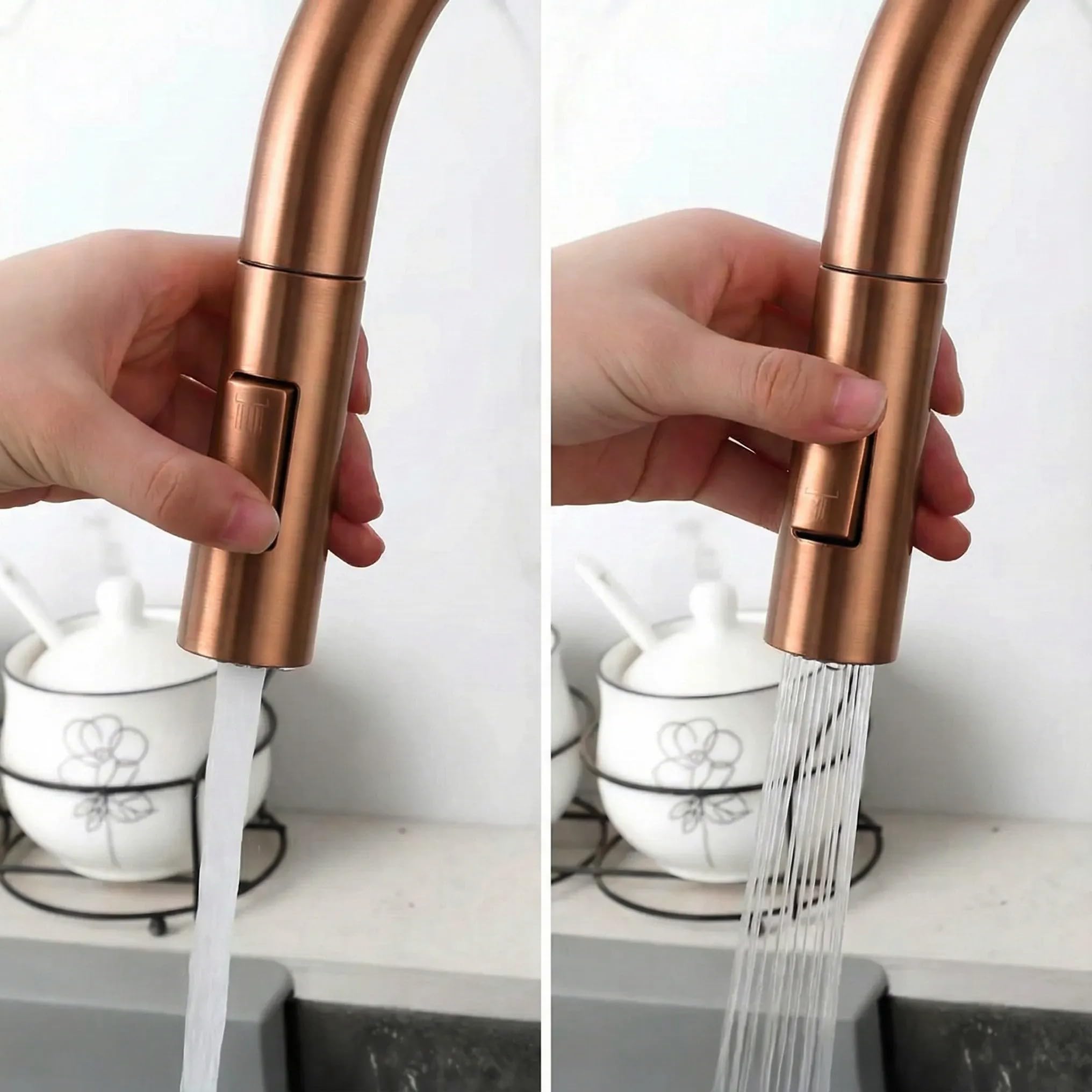 Grifo De Cocina Rea Eco Fresh Brush Copper