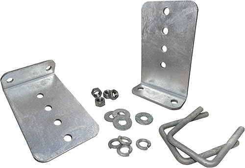 Paquete de 8 soportes de litera galvanizados tipo L de 8 pulgadas para remolque de barco, se adapta a miembros cruzados de 3 x 3, resistente
