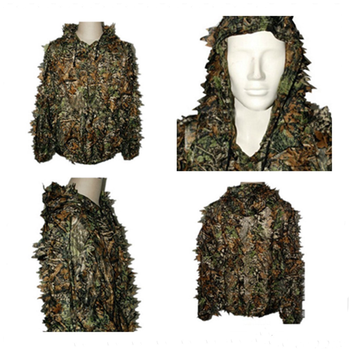 Amazon | アウトドア 迷彩 サバゲー 戦闘服 ギリースーツ フード付