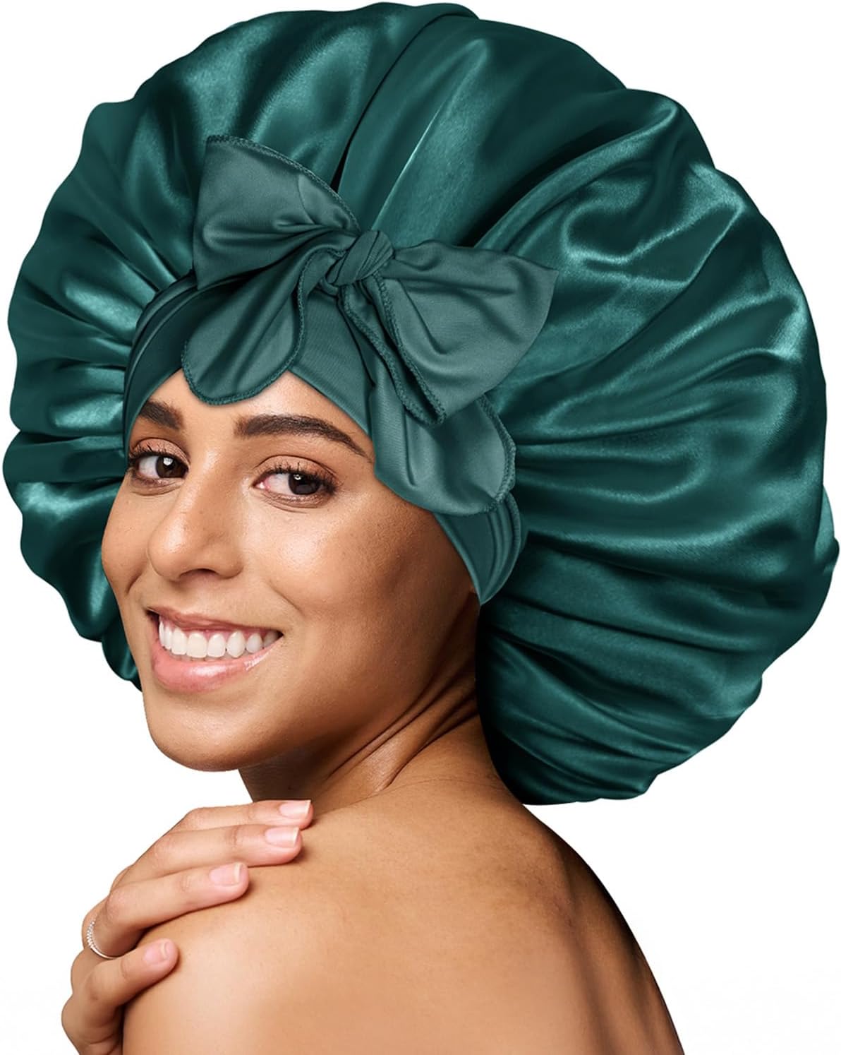 Silk Bonnet for Sleeping Women Satin Bonnet Silk Hair Cap Adjustable Hair Wrap Night Sleep Cap with Tie Band