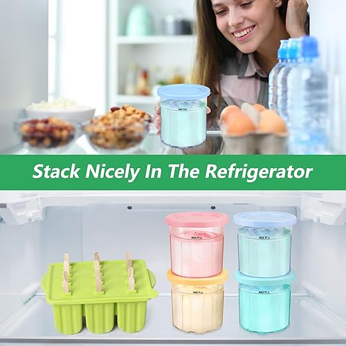 Miniatura 5 de FENKOA Contenedores de repuesto para pintas y tapas de helado, recipientes de 16 onzas compatibles con Ninja NC301 NC300 NC299AMZ Series Ice Maker