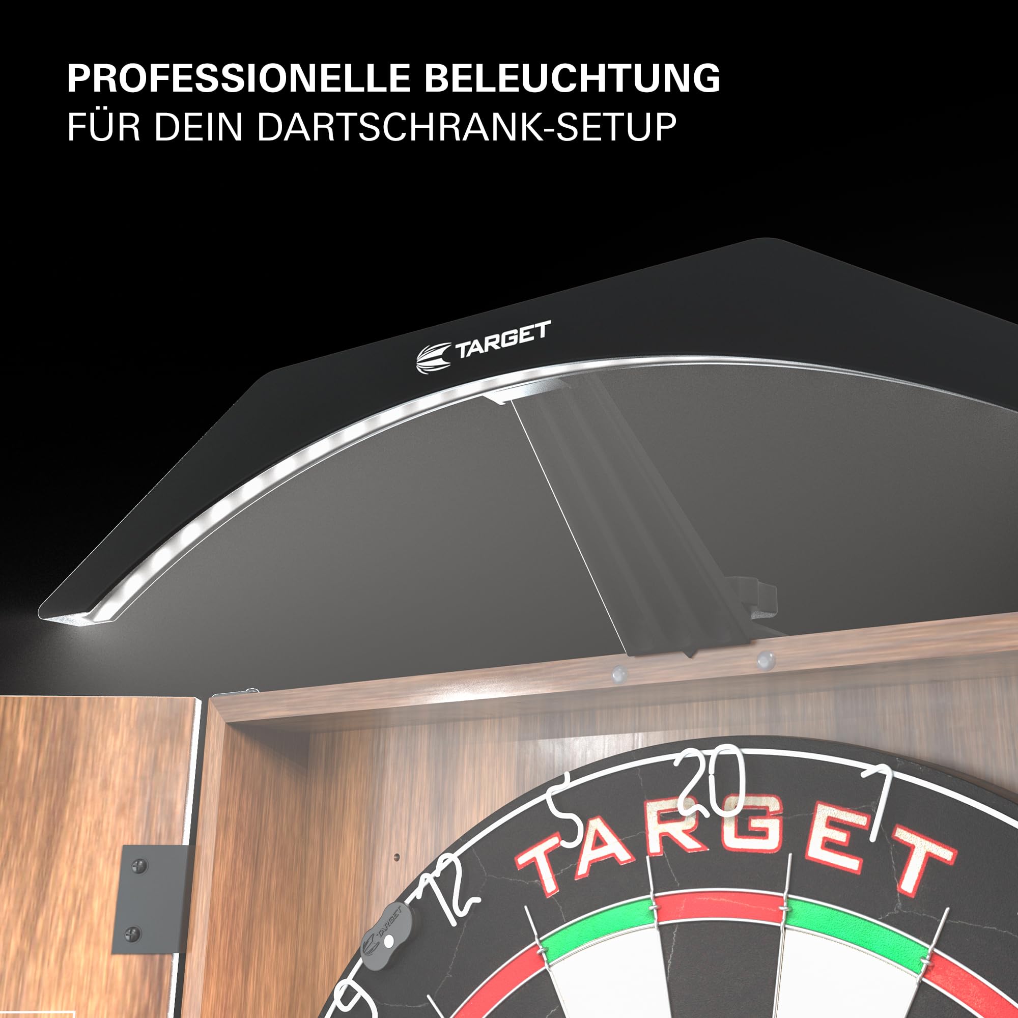 Target Darts Arc Dartscheibe Schrankbeleuchtung System