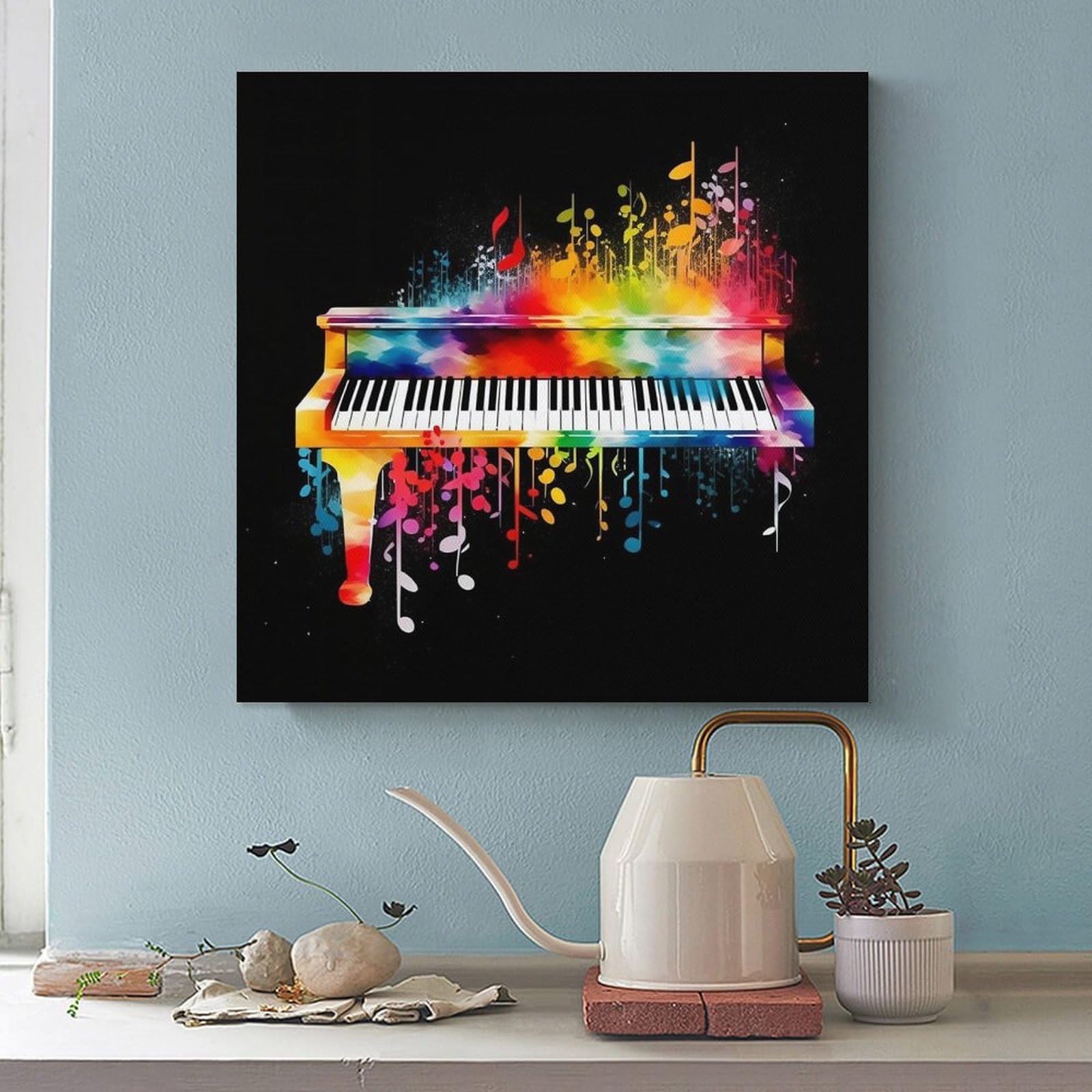 Amazon.com: AQRJLPM Colorful Piano Keyboard Music Canvas Wall Art