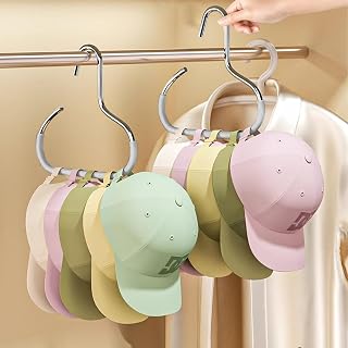 2 Pack Hat Organizer for Baseball Caps, Hat Rack for Caps Scar Handbag Stainless Steel Hat Hangers for Closet