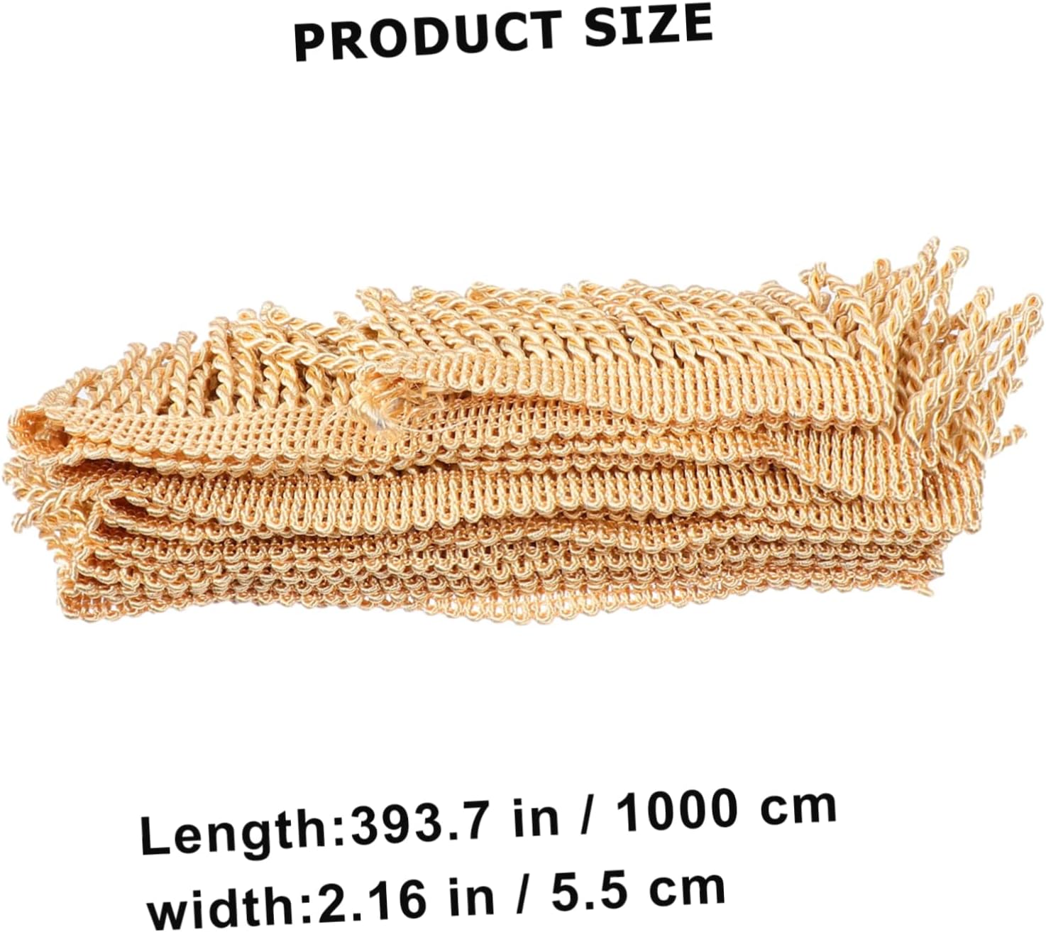 Curtain Fringe Trim 10m Golden Polyester Tassel Sewing Edge Decor