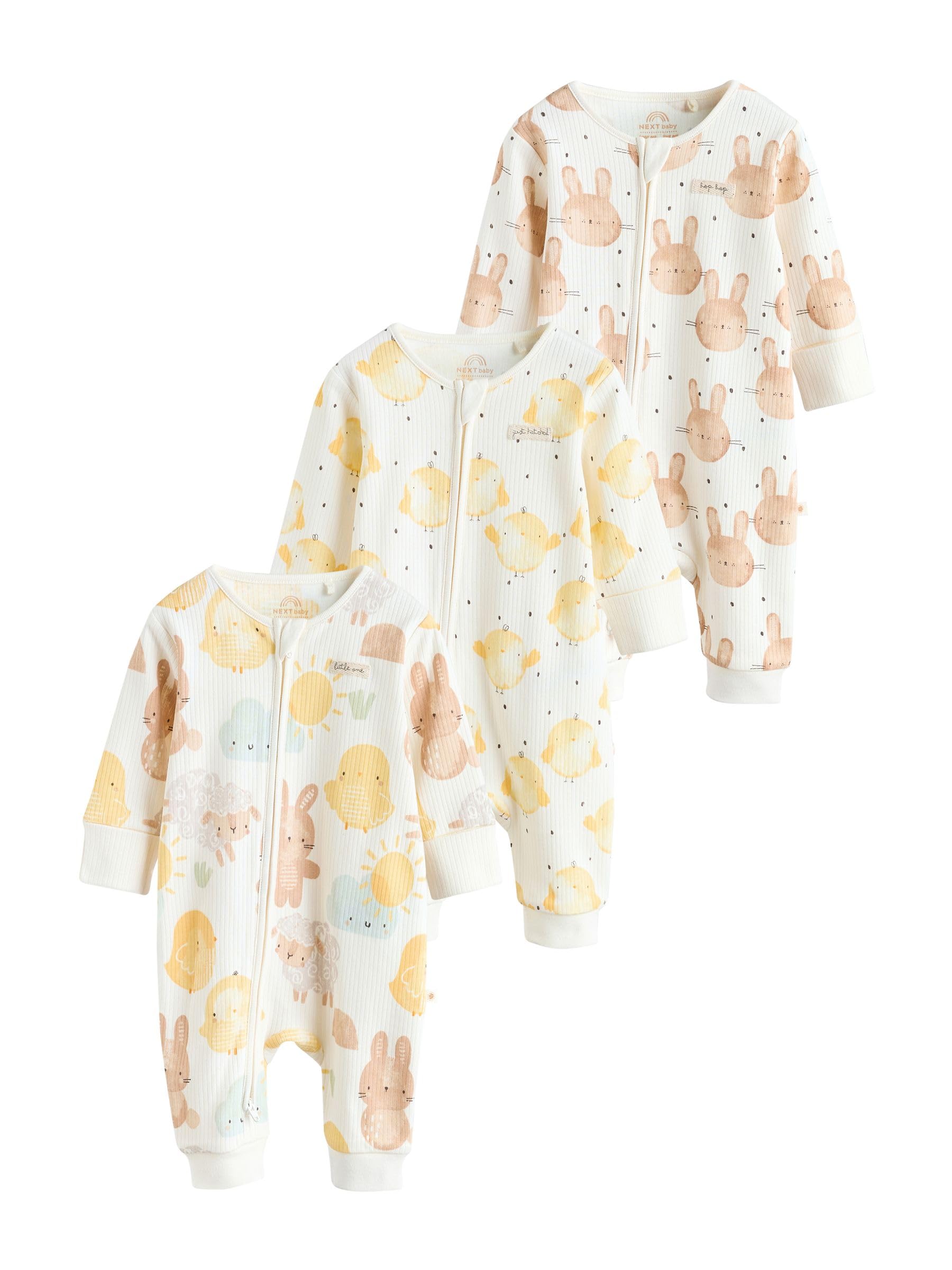 NEXT Bébé Dors-Bien à Zip Double Sens bébé, Lot de 3