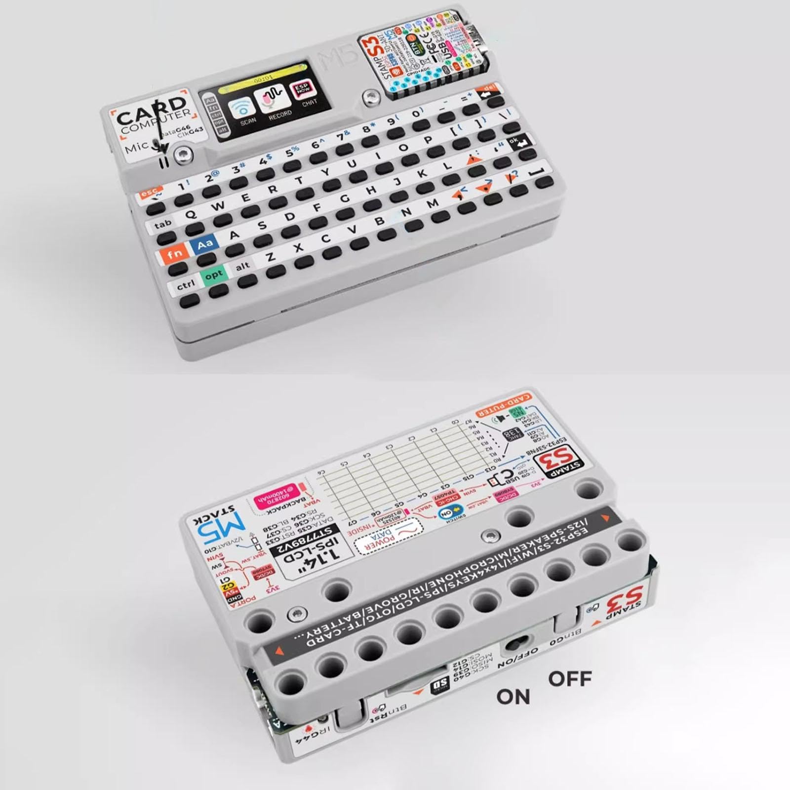 Carte Développement Carte Microcontrôleur Ordinateur Portable Clavier 56 Touches Écran 114 Pouce Haut-Parleur Fonction Contrôle Système