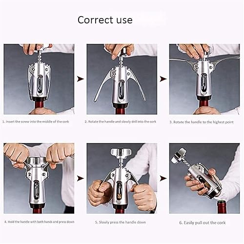 Miniatura 3 de GIENEX Sacacorchos de vino y abridor de botellas, fácil de usar, todo en uno para cerveza y abrebotellas