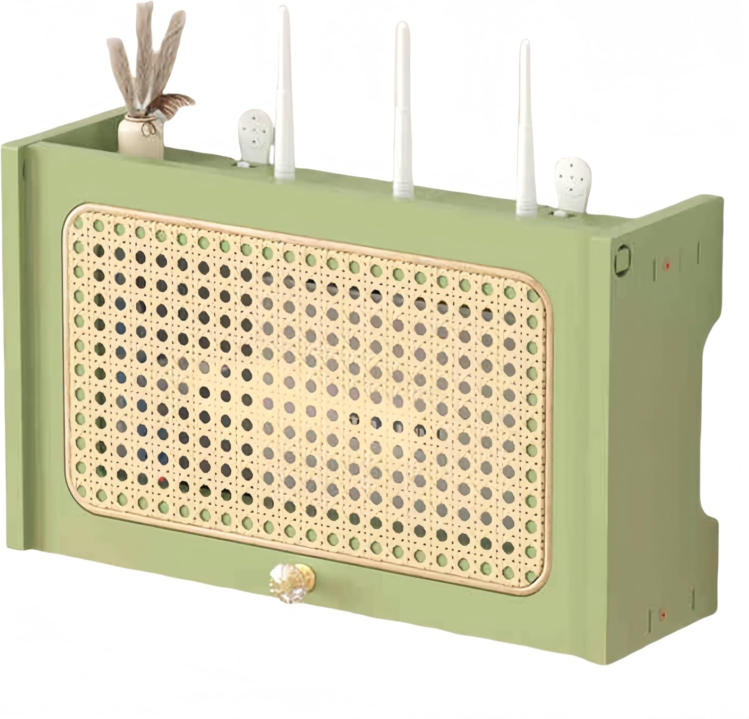 Amazon.com: Power Router Fences Rattan Router Storage Box, Wall Mounted ...