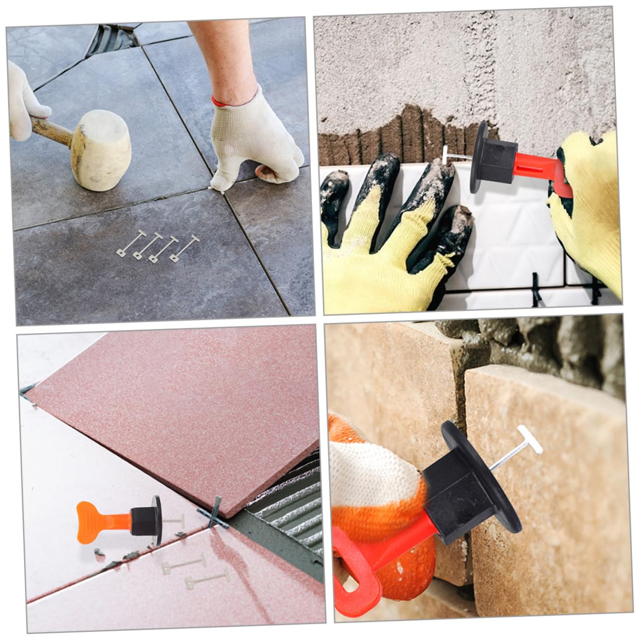 Angoily Lot De 5 Entretoises De Nivellement Pour Carrelage Carrelage Mural En Céramique Acier Installation Facile Système Despacement Réutilisable 200 Pièces X 5