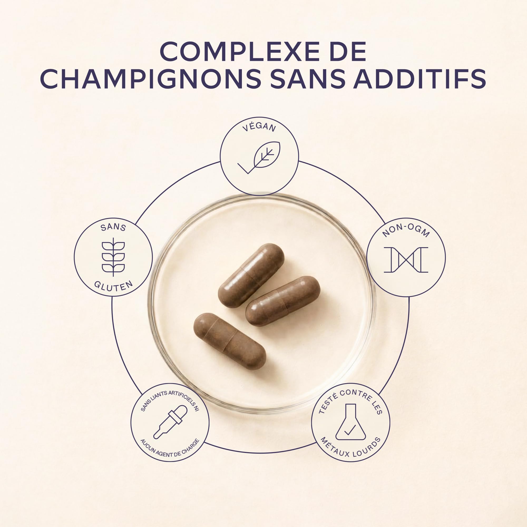Lions Mane 18000mg 30:1 avec Cordyceps Sinensis, Reishi Ganoderma et Zinc | Criniere de Lion Champignon Hericium Erinaceus Nootropique Puissant Memoire et Concentration Mushroom Complex - 120 Gelules
