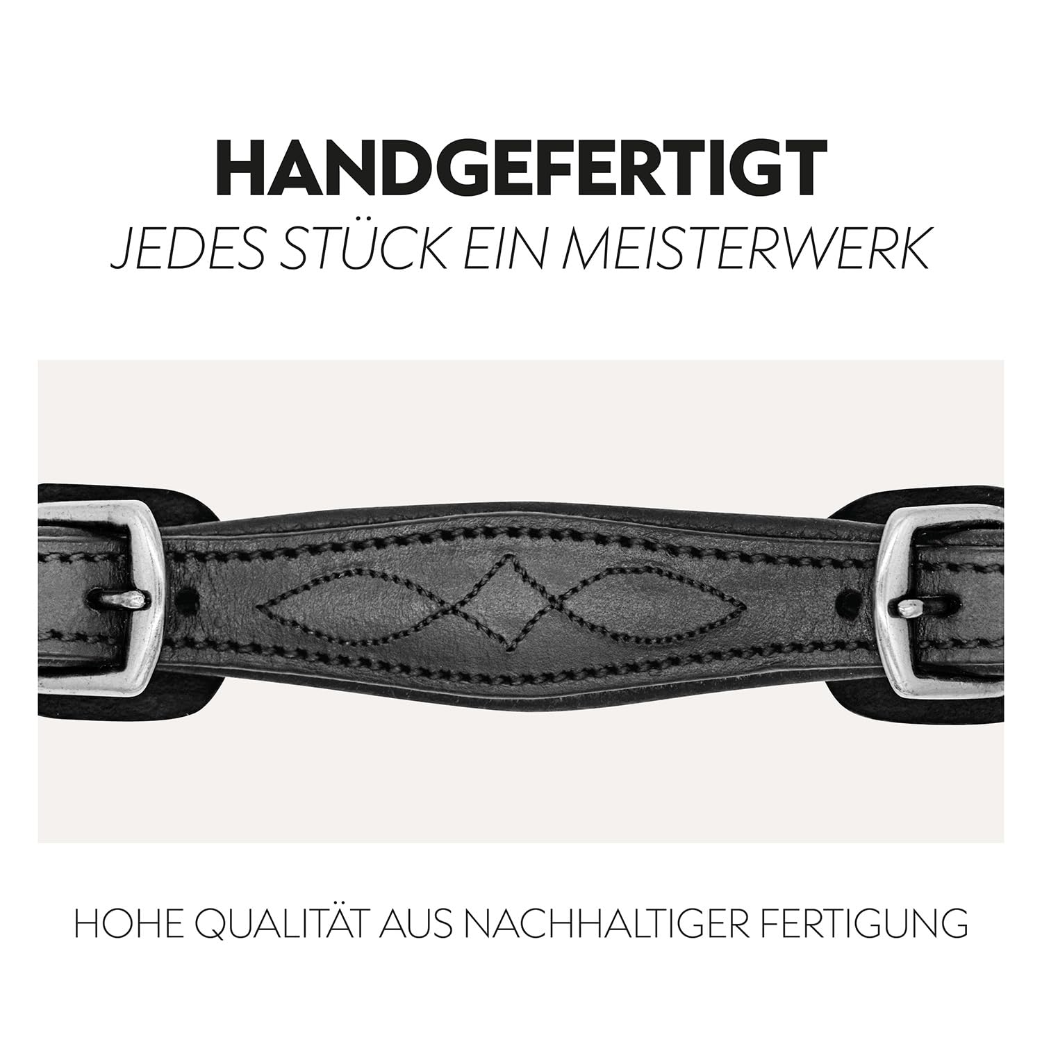 SUNRIDE Brida hannoveriana (Hannover) con riendas de Cuero Genuino Montar de Forma Relajada (COB, Negro)