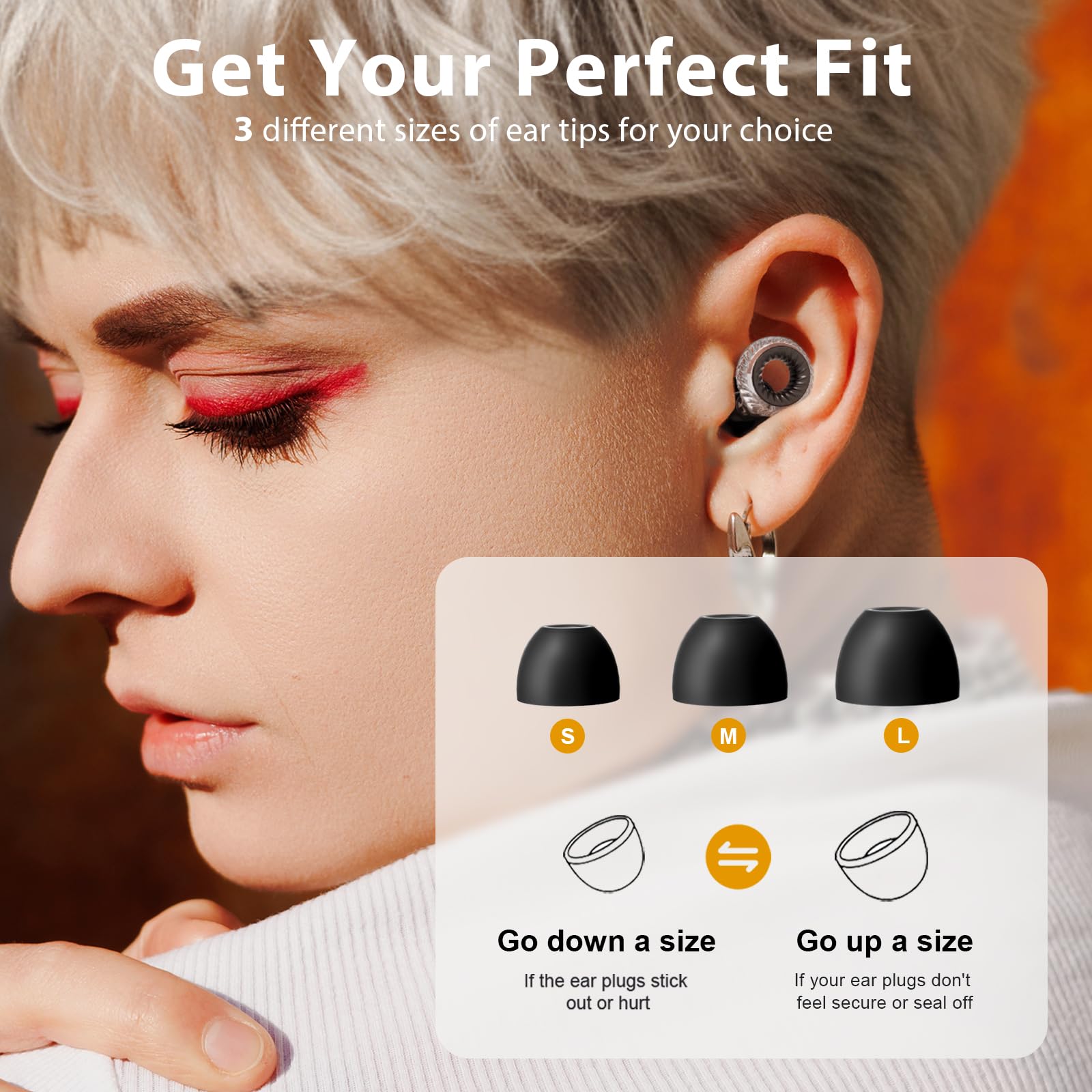 Yawsoy High Fidelity Concert Ear Plugs 2-Pack - Stylish Hearing Protection — Amazon image 6