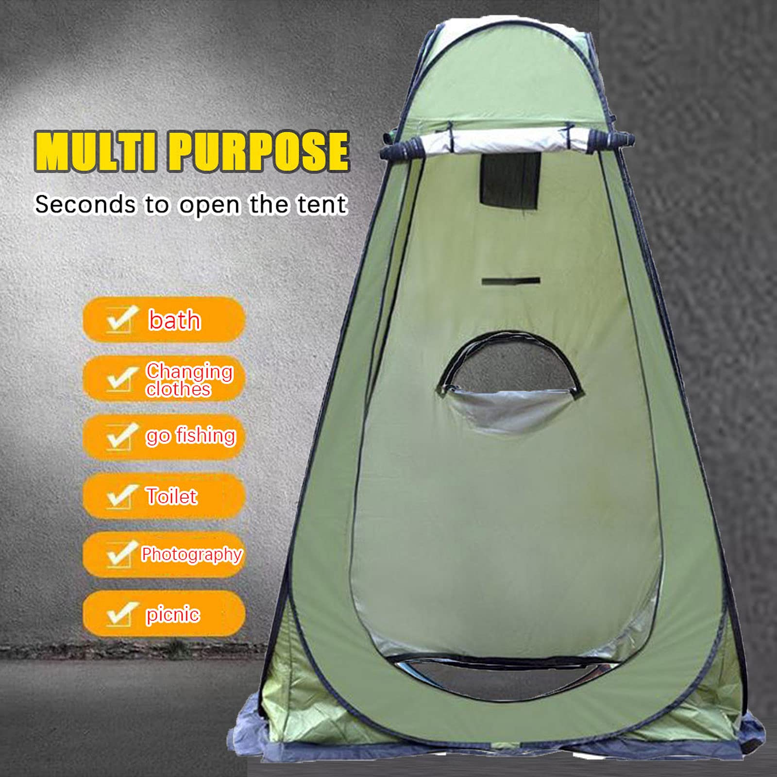 Pop-up Toilettenzelt Umkleidezelt, Tragbar Camping Dusche Zelt, Mobile Umkleidekabine Lagerzelt mit Tragetasche für Camping, Dusche, Umkleidezimmer, Privatsphäre