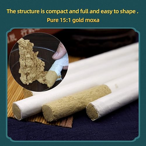 Miniatura 3 de 10 unidscaja de hierba china Moxa Stick 15 1 3 años Chen rollo de moxibustión de alta pureza