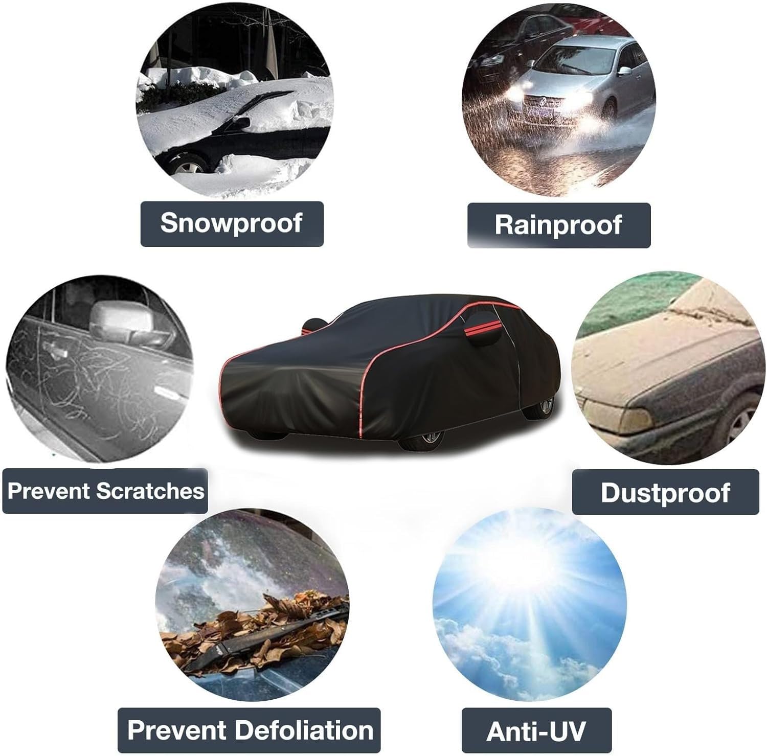 Funda Coche para BMW X2 (2018-2024), Lona Funda Coche Exterior, Funda Protectora Durable con Cremallera, Tela Oxford Impermeable, Anti-UV y Antienvejecimiento