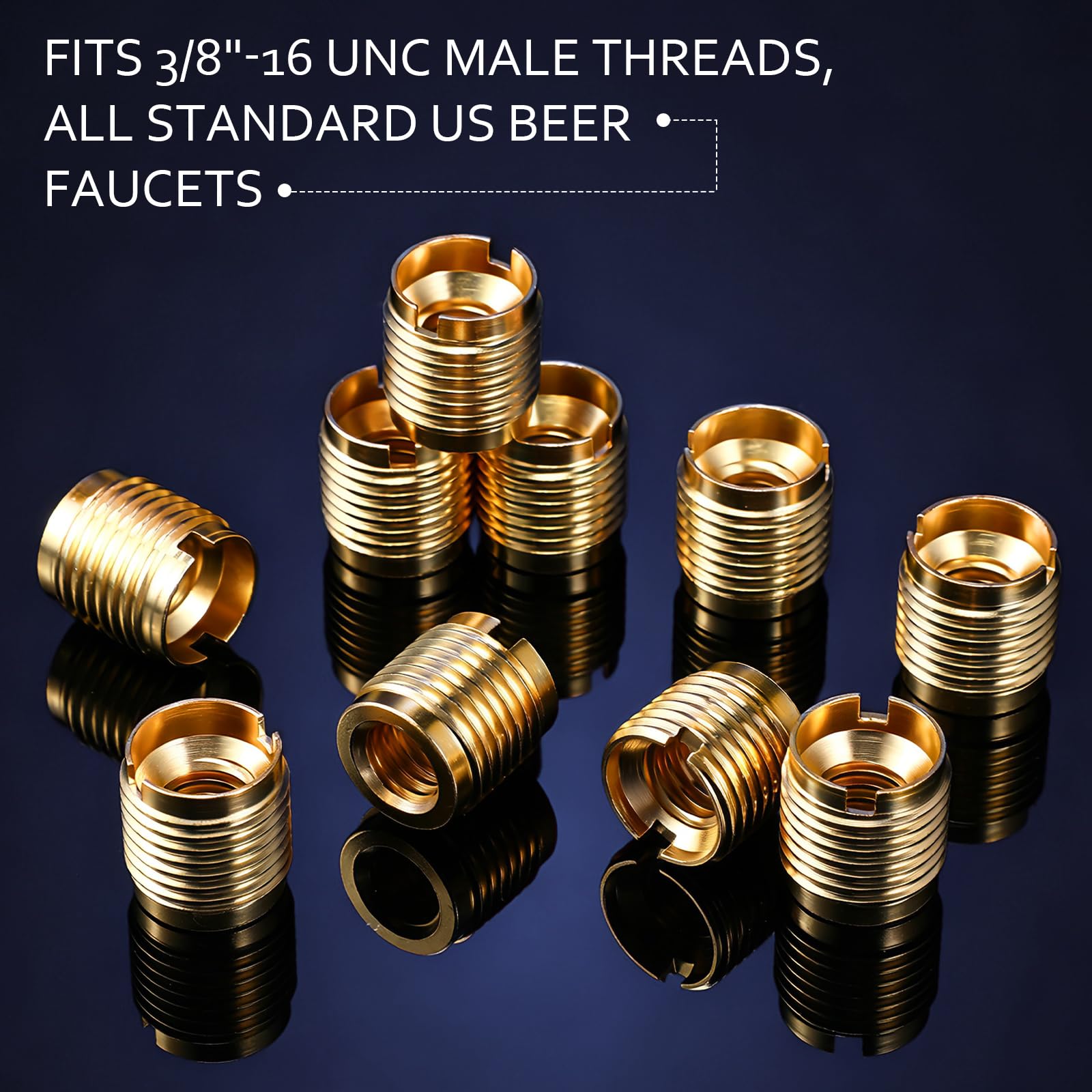 Brass Threaded Inserts - 20 Pack for Woodworking -2