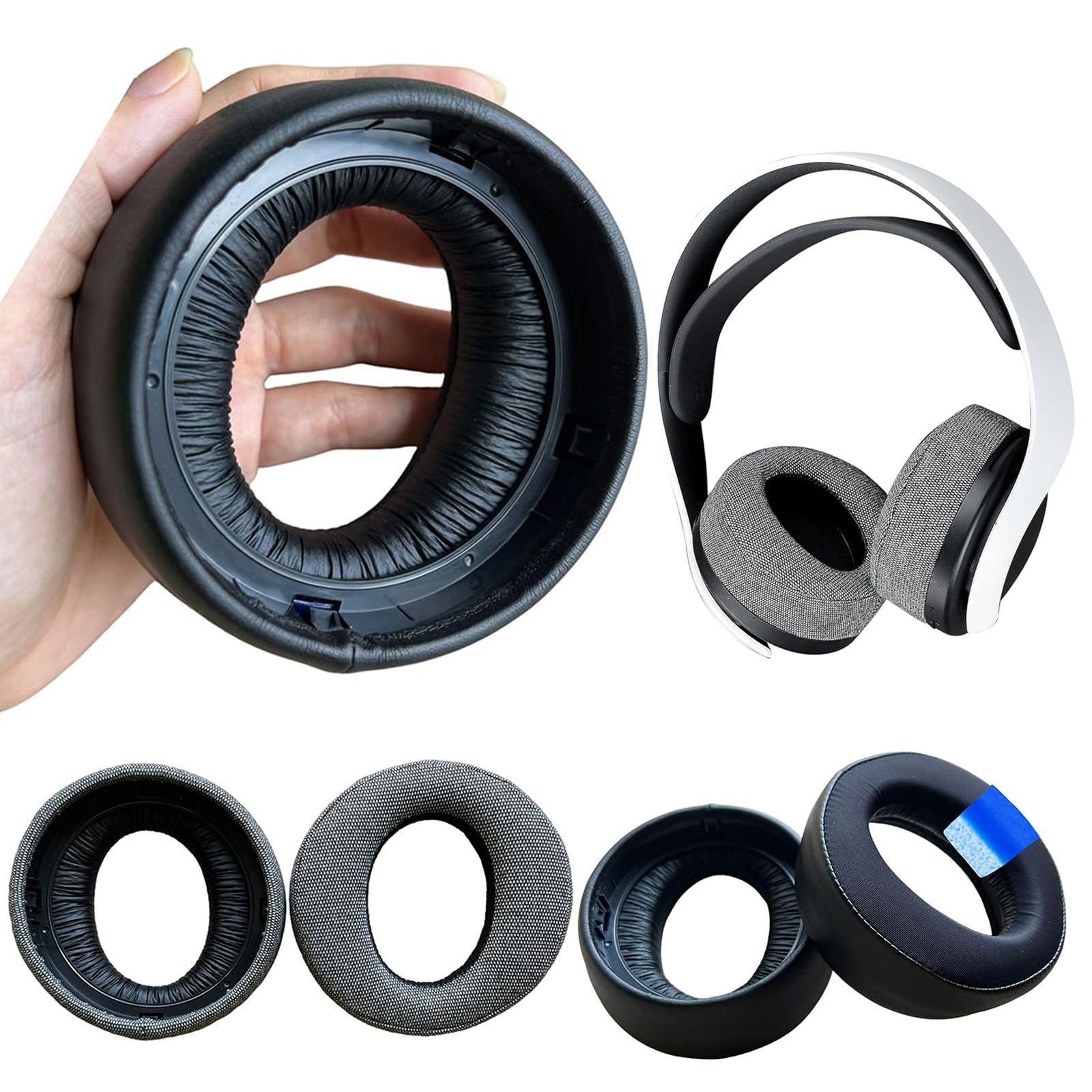 1 par de almohadillas para auriculares inalámbricos, almohadillas de espuma, pieza de repuesto para orejeras de esponja
