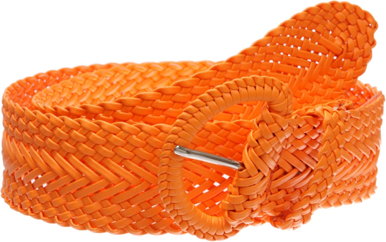 Beltiscool 2 Inch Wide Hand Made Soft Metallic Woven Braided Round Belt