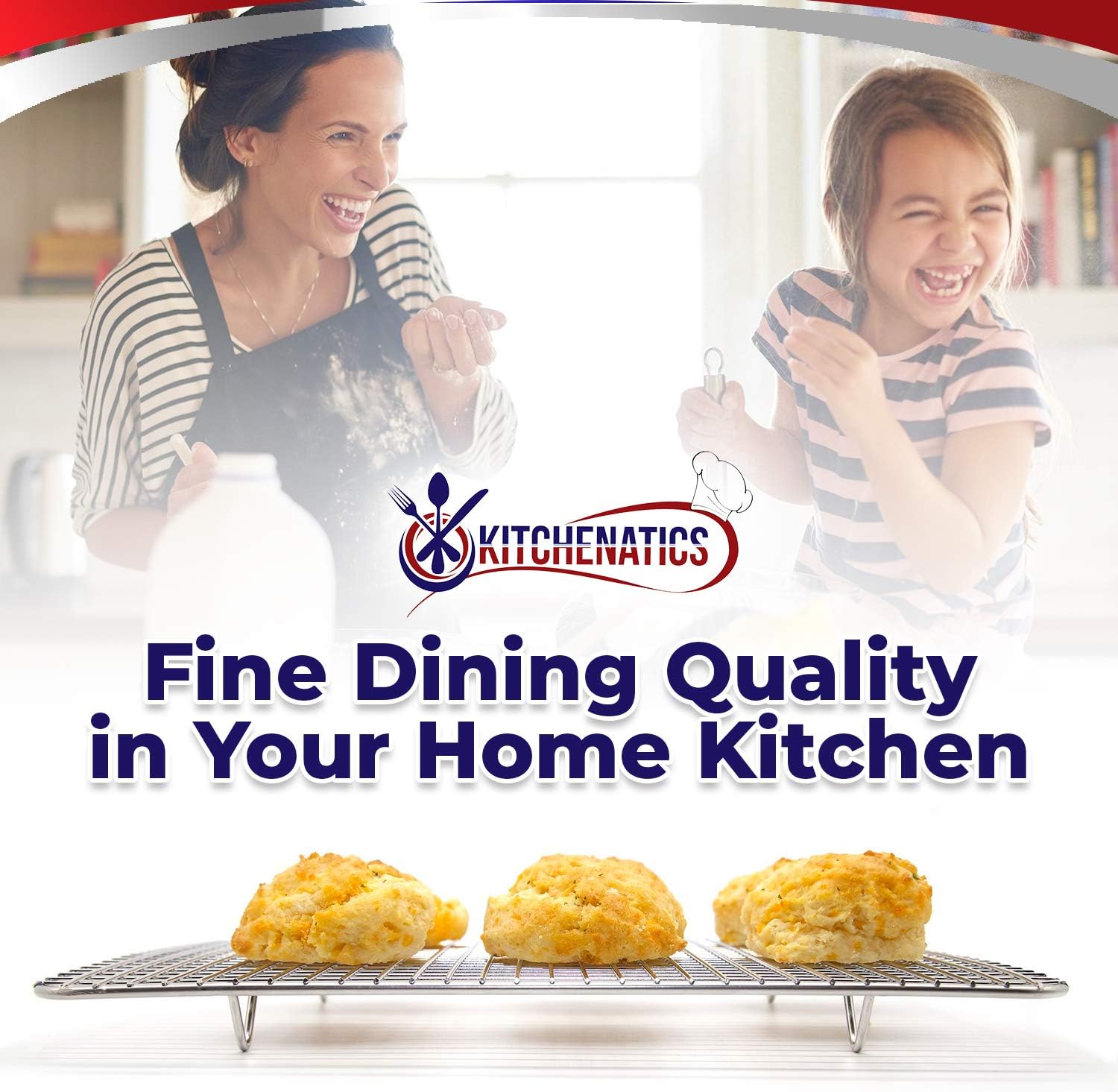Stainless Steel Half Sheet Cooling Rack - Rust-Proof Oven & Grill Rack, Fits 1/2 Baking Sheet Pan - 30 x 43 cm - Image 5