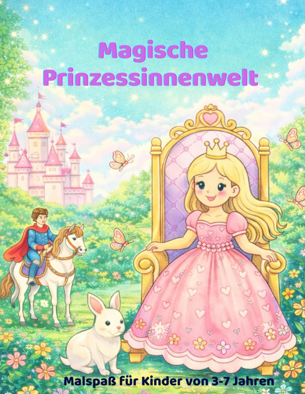 Magische Prinzessinnenwelt: Prinzessinnenzauber zum Ausmalen