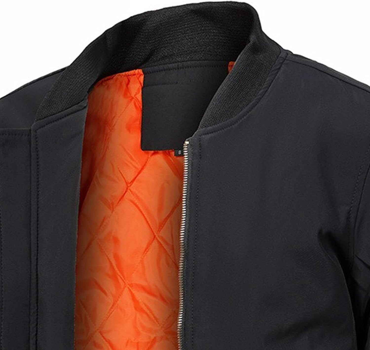 DGHM-JLMY Men's Jackets Bomber Jacket Full Zip Casual Padded Coats Fall Winter Warm Windbreaker Outwear With Pocket
