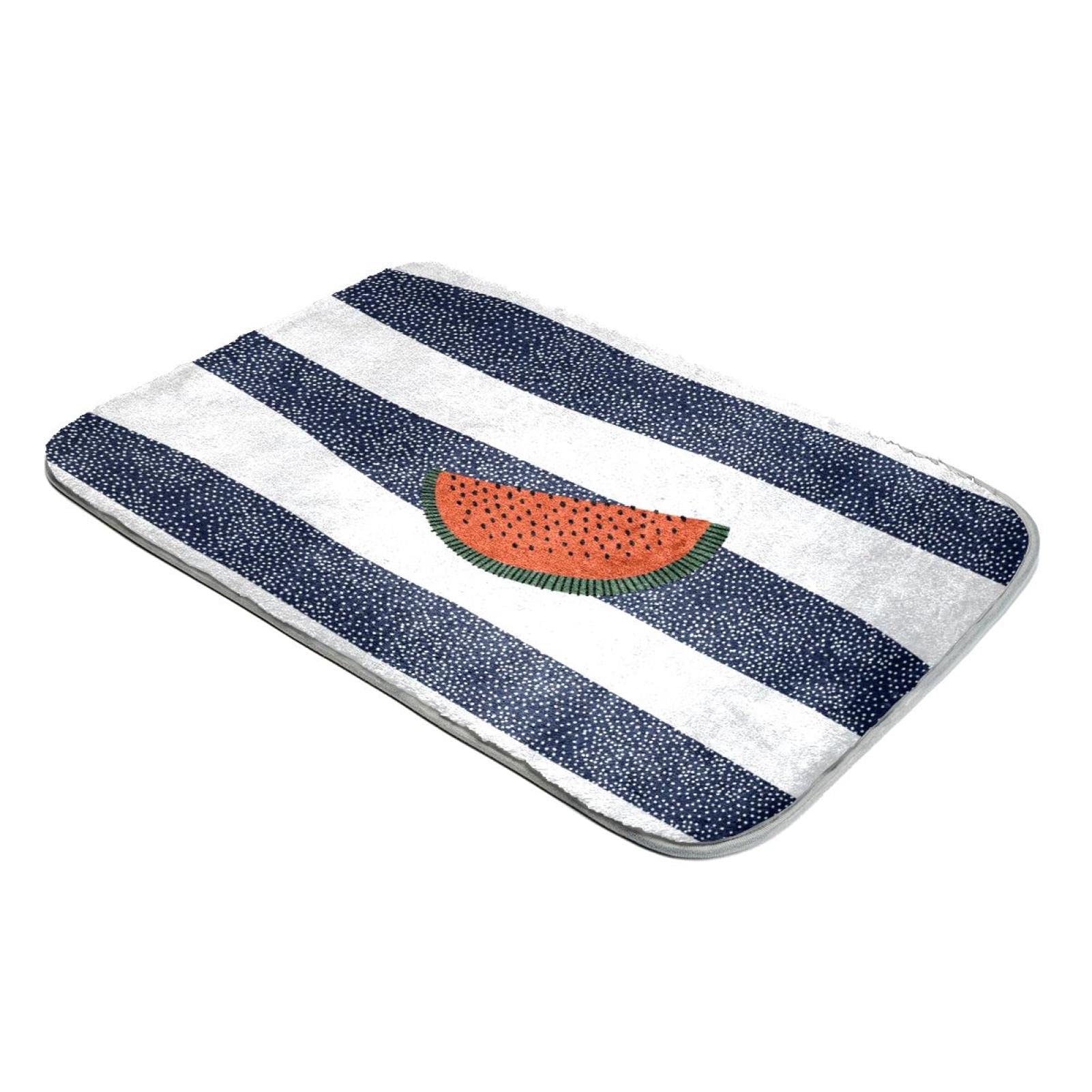 Tapis fausse fourrure rayée pastèque anti-froid pour réchauffer le sol du salon