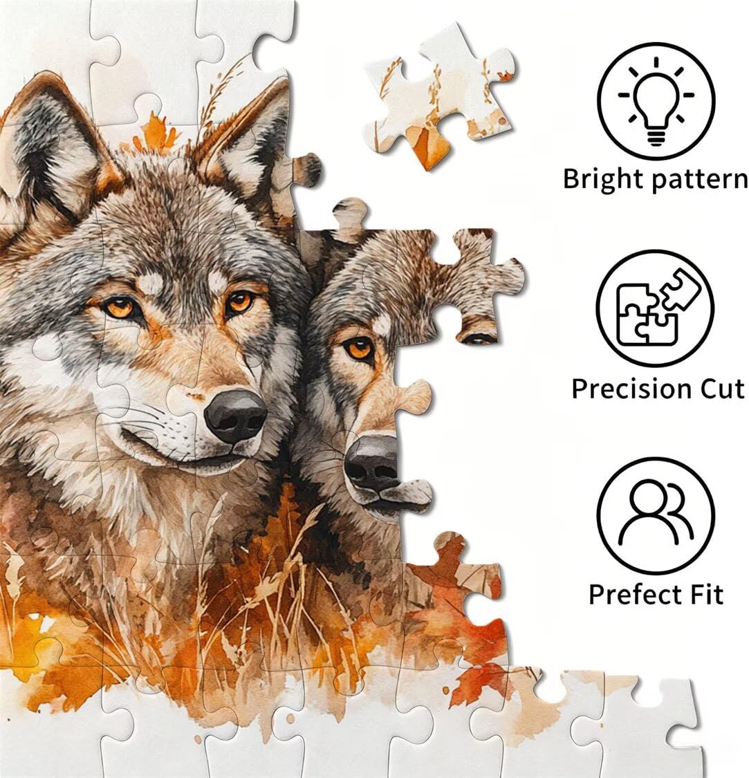 5000 sztuk puzzli dla dorosłych, gry rodzinne, wilk roślina, n-374