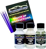 Vista 1 de Auto Paint Depot The EXACT MATCH Paint For Mazda 25D Snowflake White Pearl Tricoat - 0.5oz con transparente.