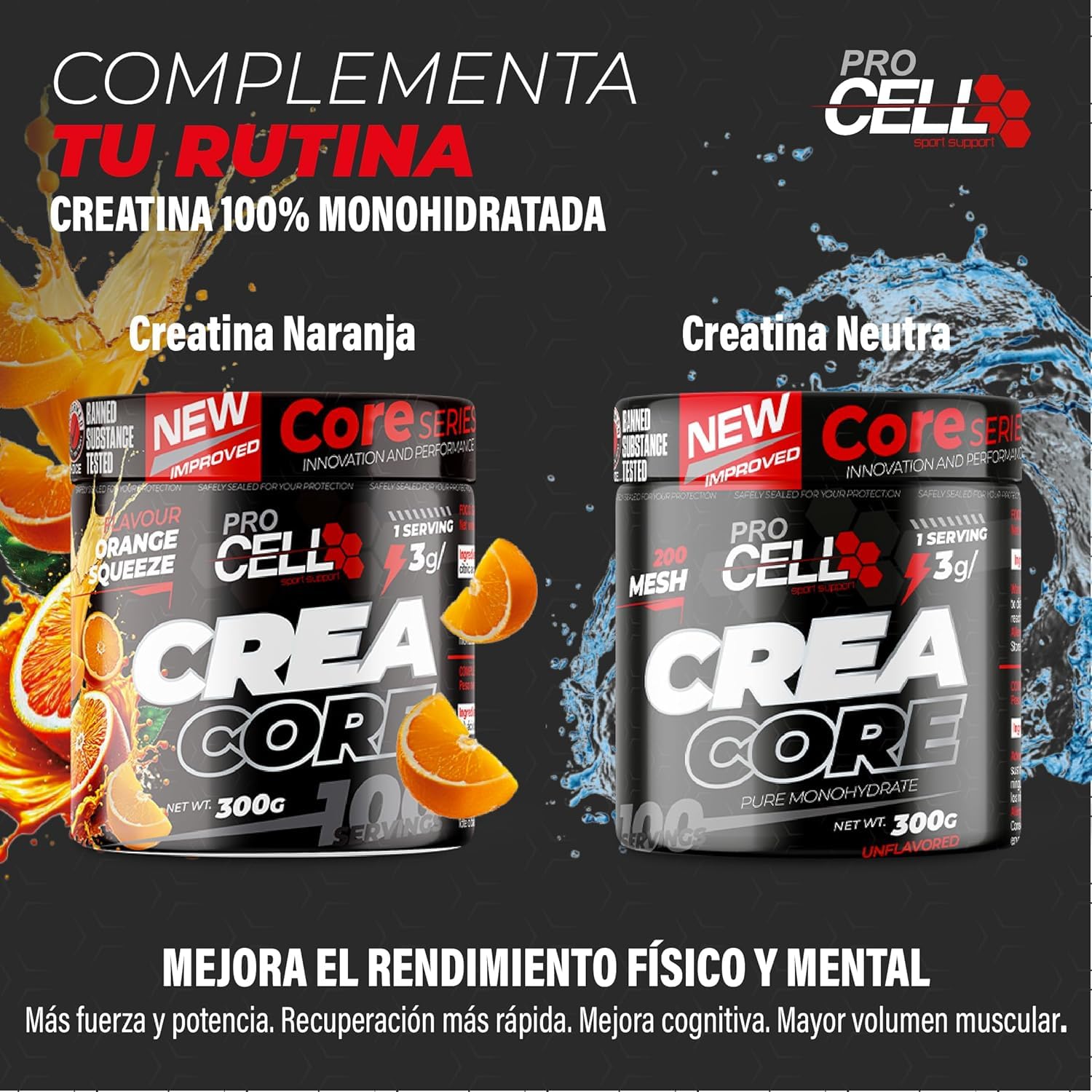 ProCell Proteína Isolada De Suero 100% Pura (1,8 kg, Black Cookies) Proteina en Polvo De fácil Digestión Aumento y Recuperación muscular Bajo en Hidratos y Grasas Añadido de aminoácidos