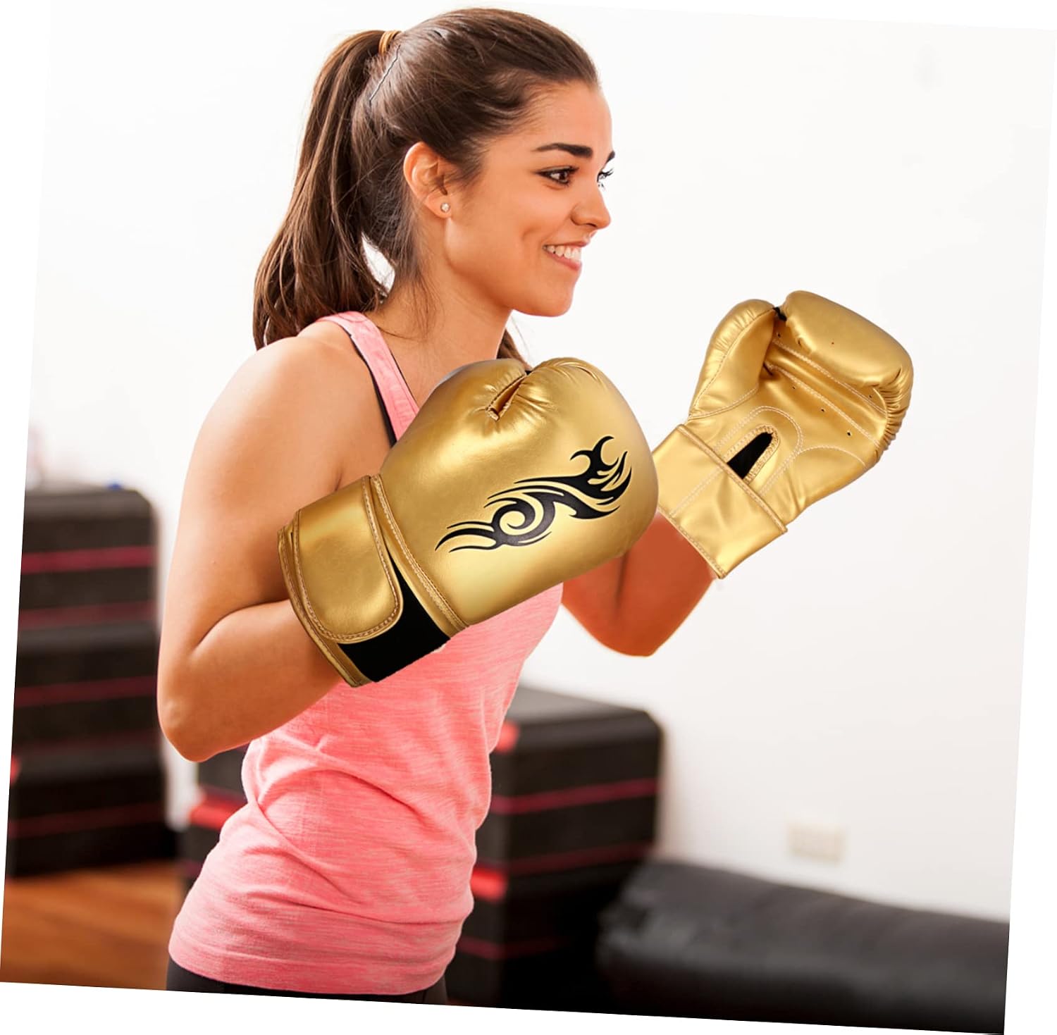 GANAZONO 1pair Adult Boy Girl Boxing Gloves Breathable Sparring Gloves Wrist Wraps for Training Kickboxing and Heavy Bag Work
