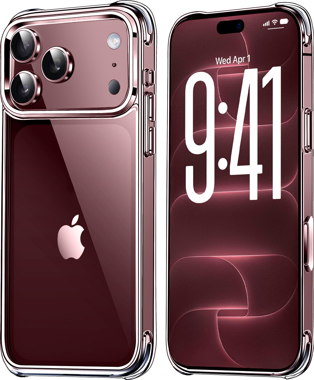 Mkeke for iPhone 18 Pro Max Case Clear [Not-Yellowing] | [Military-Grade Drop Protection] Shockproof Protective Phone Bumper 2026
