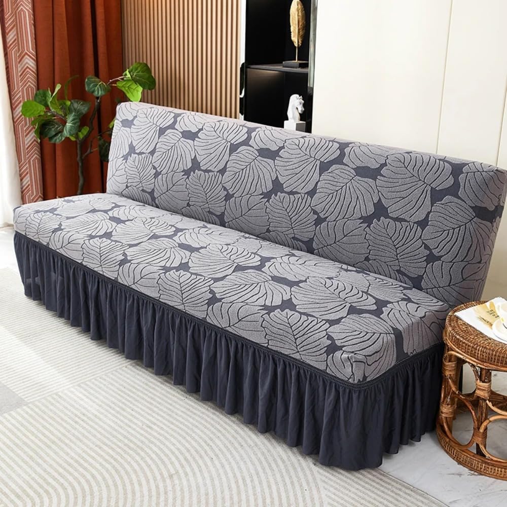 Housse canapé extensible jacquard gris pour salon et réception hôtel