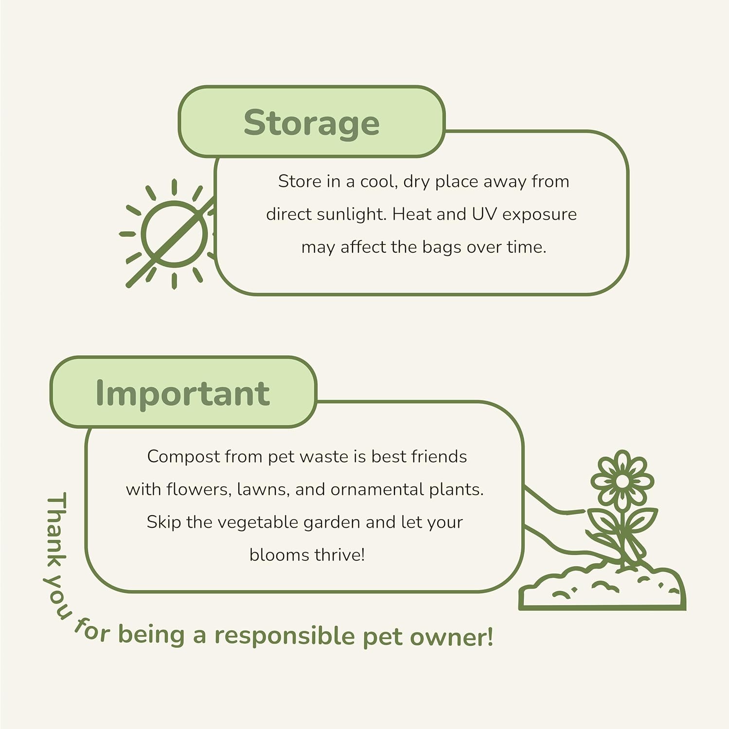 Compostable Dog Poop Bags Rolls 180 Count | Certified OK Compost HOME & BPI | Extra Thick 20 Microns, Leak-Resistant, Unscented