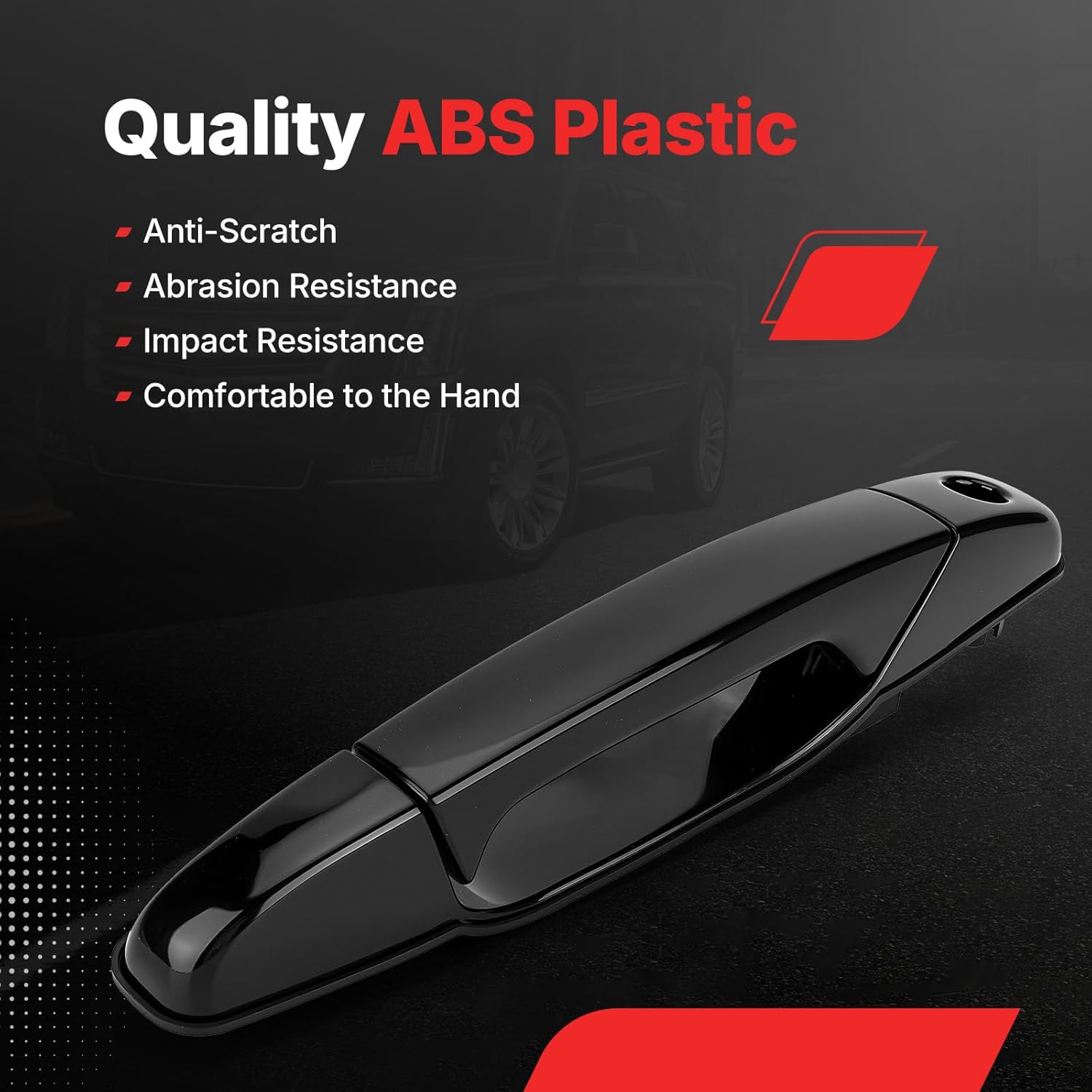 20954796 Upgrade Exterior Door Handle Black for 2007-2014 Chevy Silverado Tahoe Avalanche/Cadillac Escalade/GMC Sierra Yukon Replaces 20828237