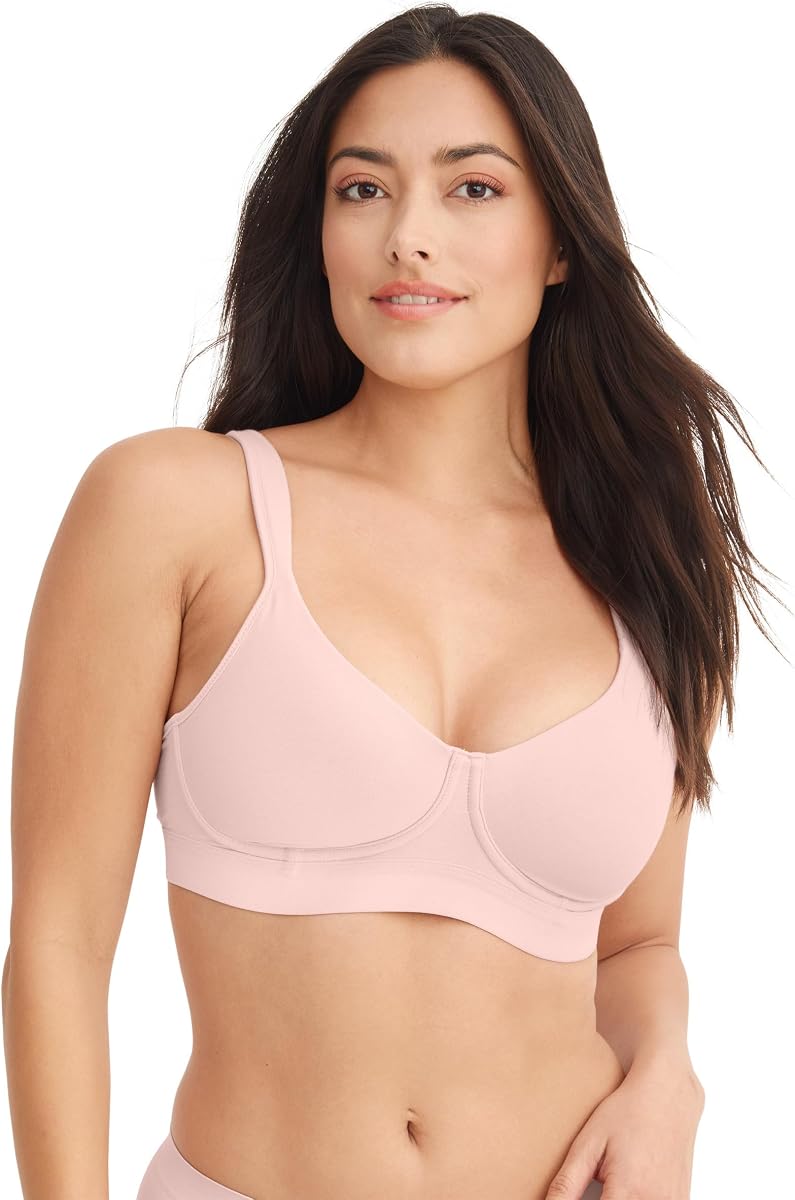 Women's Bra Cooling Cotton Blend Wirefree Full Coverage Molded Cup Bra