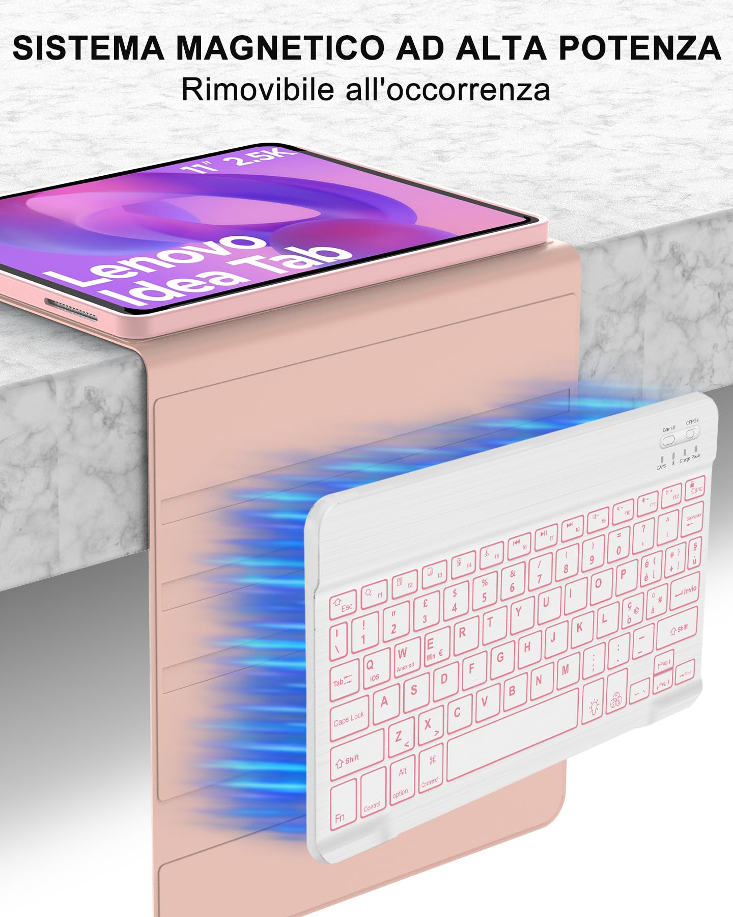 Per Lenovo Idea Tab 11" (2025) Cover Tastiera con RGB Italiana