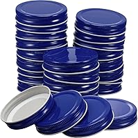 Vista 12 de Chuangdi 30 paquetes de tapas para tarros Mason a granel, tapas de boca regular para conservas, a prueba de fugas, tapas sólidas de almacenamiento