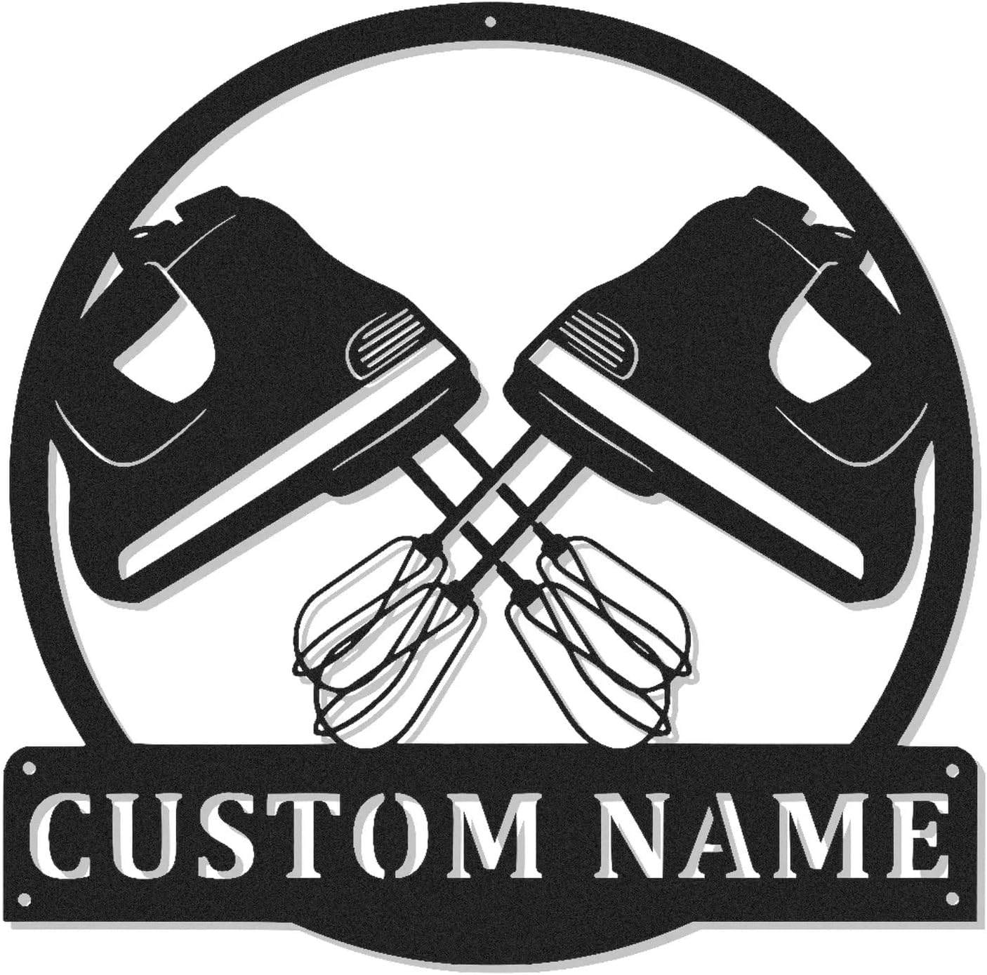 Custom Mixer Led Light Metal Wall Art Personalized Kitchen Gift for Bakers Bakery Wall Decor