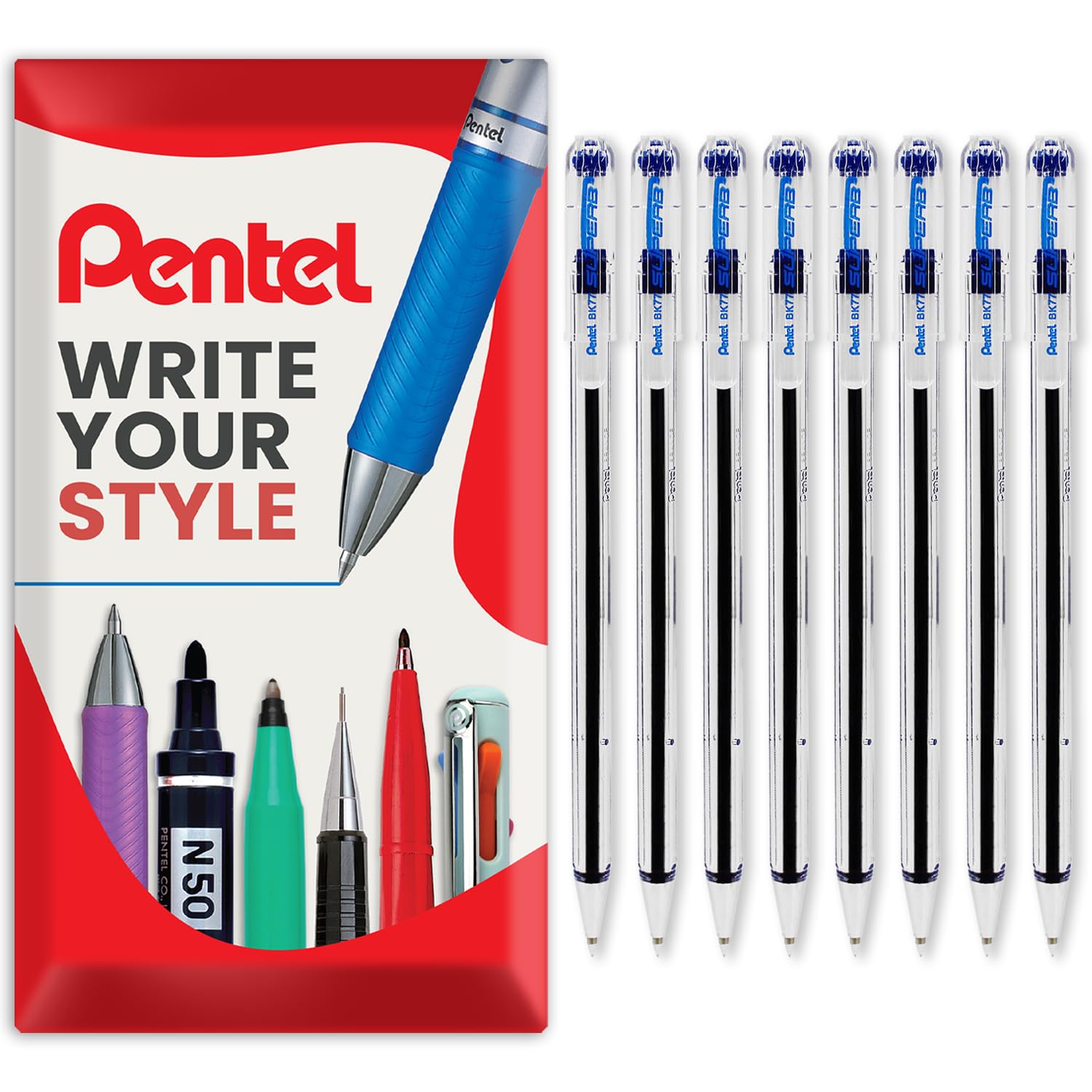 Amazon.com : Pentel Superb Ballpoint Pen Ball Point Pens 0.7mm Nib