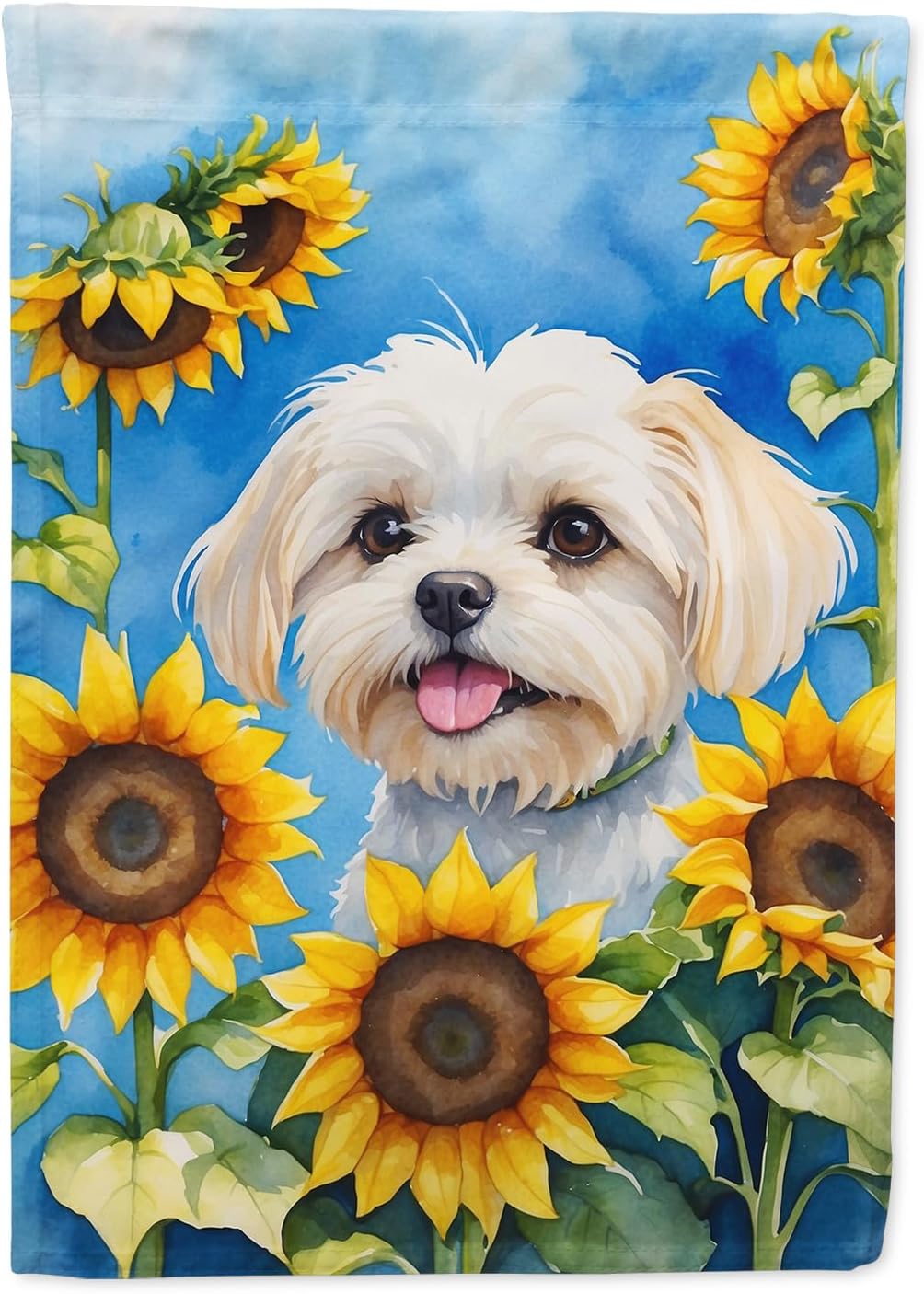 Caroline's Treasures DAC6117CHF Maltese in Sunflowers