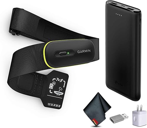 Garmin HRM 600 - Monitor de frecuencia cardíaca con correa de pecho, paquete XS-S con adaptador USB 3.0 a tipo c hembra gris espacial + más