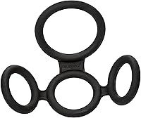 Vista 2 de CalExotics Big Man's Spreader - Potenciador de erección de silicona con 4 anillas, color negro (12754_negro)
