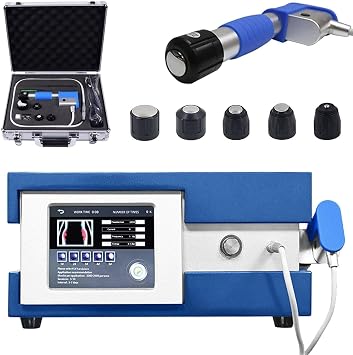 Shockwave Therapy Machine, Pneumatic Shockwave Device with 5 Massage Heads for Back, Waist, Legs and Elbow Pain Relief