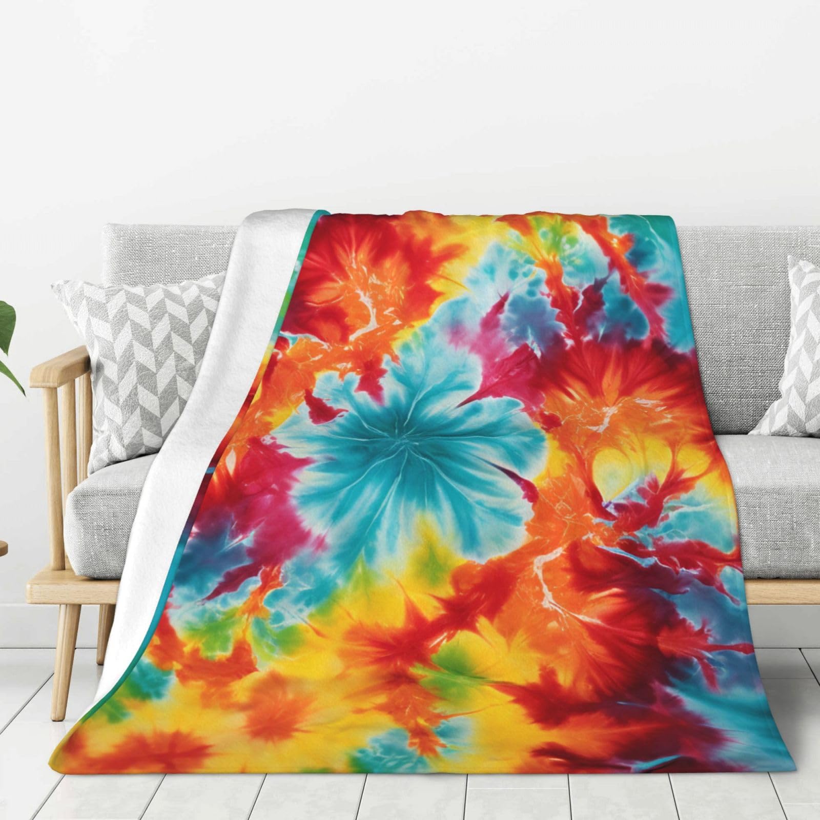 Plaid en flanelle super douce jeté coloré pour vos soirées cocooning sur le canapé