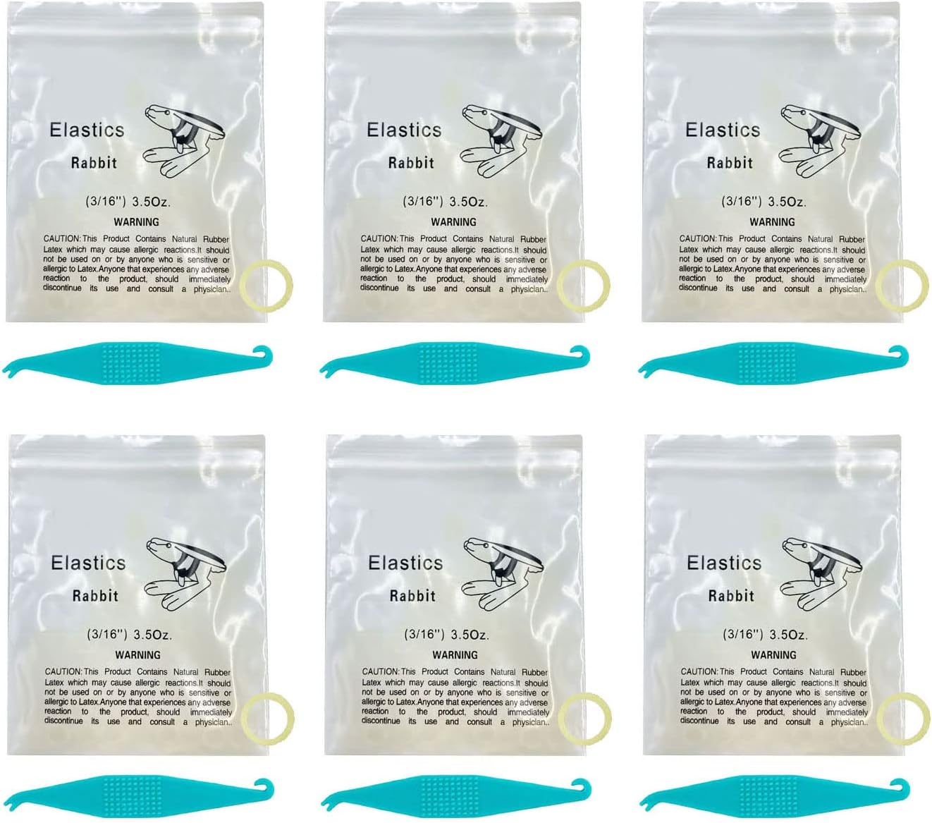 EvaGO 600 Pieces Medium 3.5 Ounce Orthodontic Elastic Rubber Bands, 3/16 Inch Rubberbands Fix Tooth Gap with 6 Pieces Free Elastic Placer for Braces(3/16in)