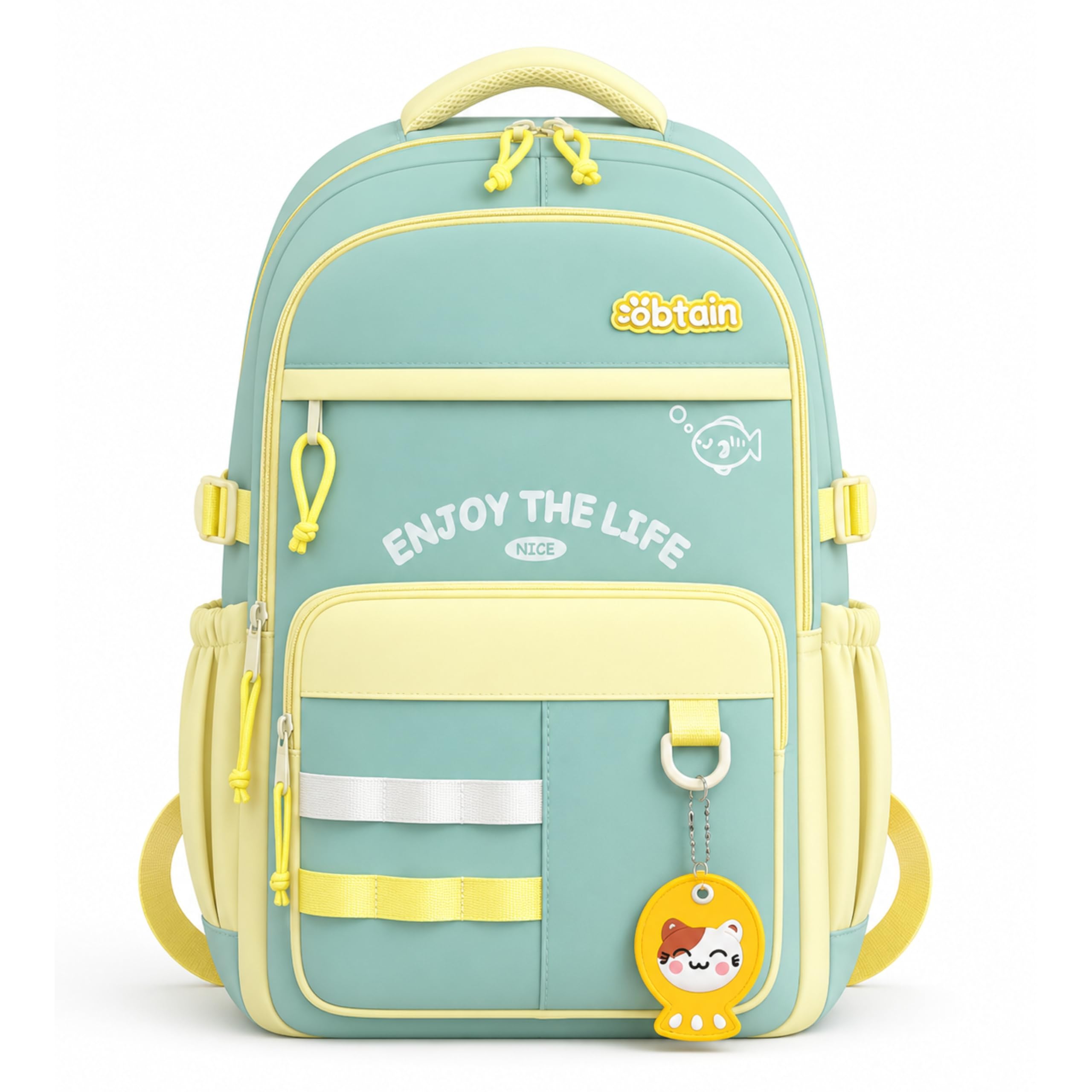 lyfco Korean Style School & College Backpack with cute pendant | 18 Inch Large capacity bag for Girls & Boys Age of 12-16 years | Best for School, Tution, Travel, Camping-picture-17