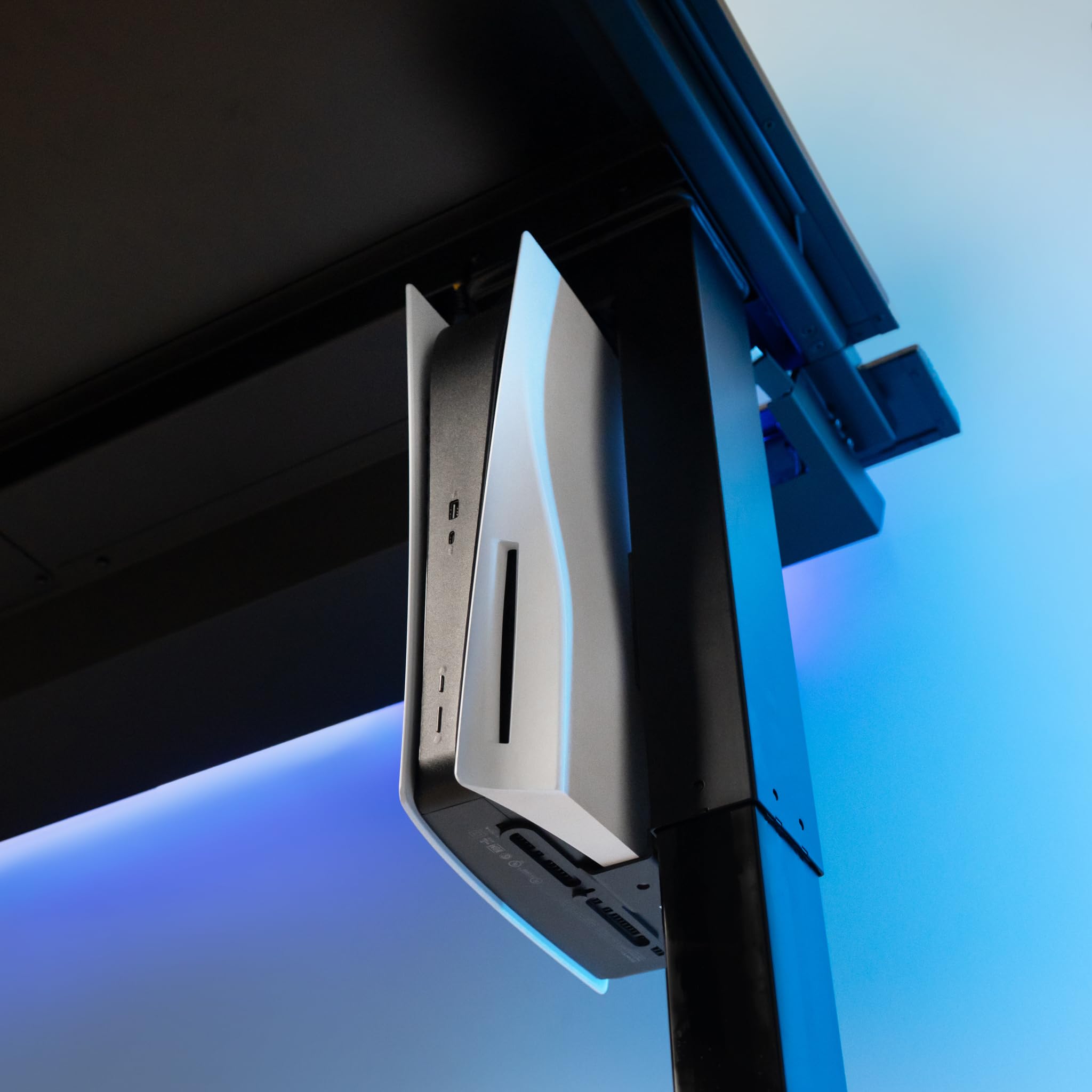 Glistco Supporto verticale invisibile per PS5, PS5 Slim e PS5 Pro – Supporto da tavolo per risparmiare spazio – Supporto verticale da scrivania per un posizionamento sicuro e stabile della console