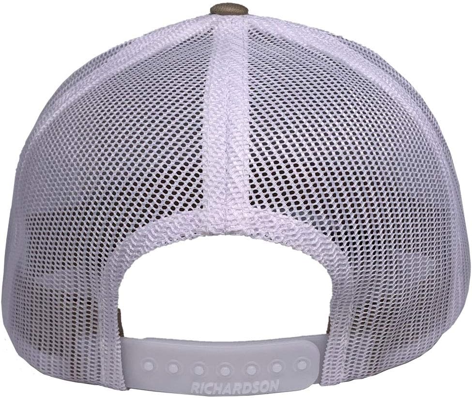 WHISKEY BENT HAT CO. The Duke Adjustable Snapback Hat (Khaki/White)