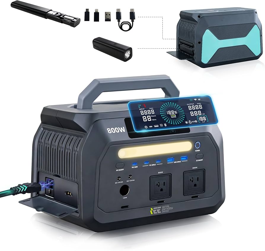 Amazon.co.jp: IEEtek ポータブル電源 P800 512Wh大容量 定格出力800W